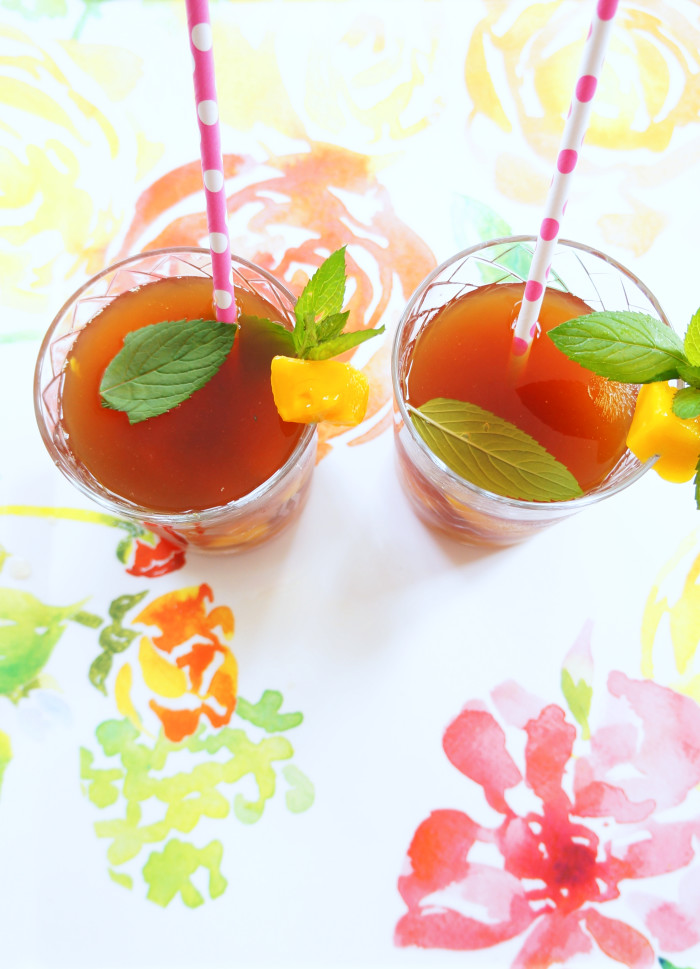 Haute & Healthy Living Mango & Mint Iced Tea Haute & Healthy Living