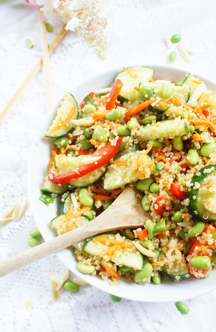 Asian Quinoa & Edamame Salad | Haute & Healthy Living