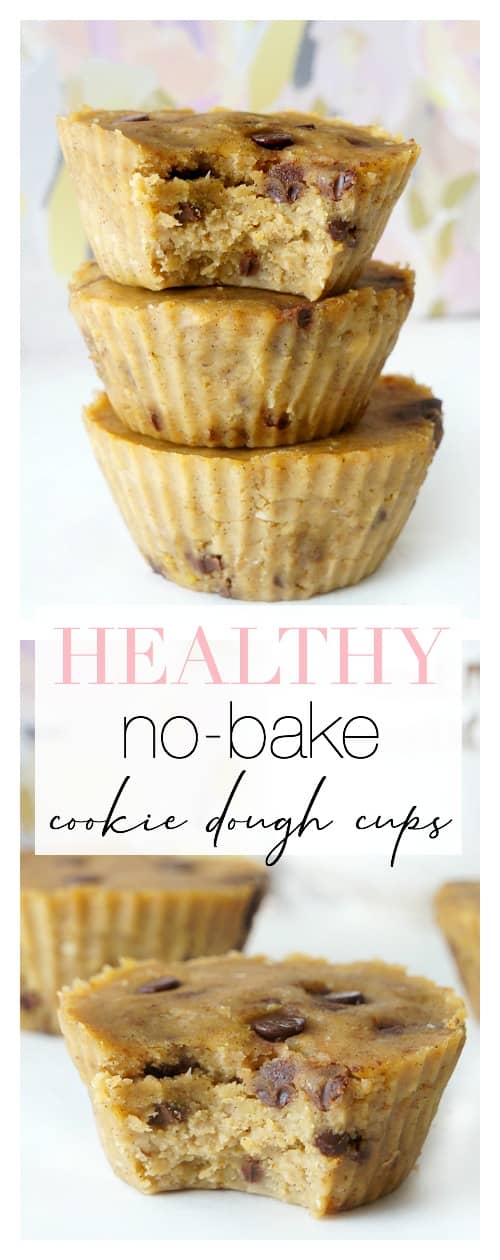 No-Bake Healthy Cookie Dough Cups