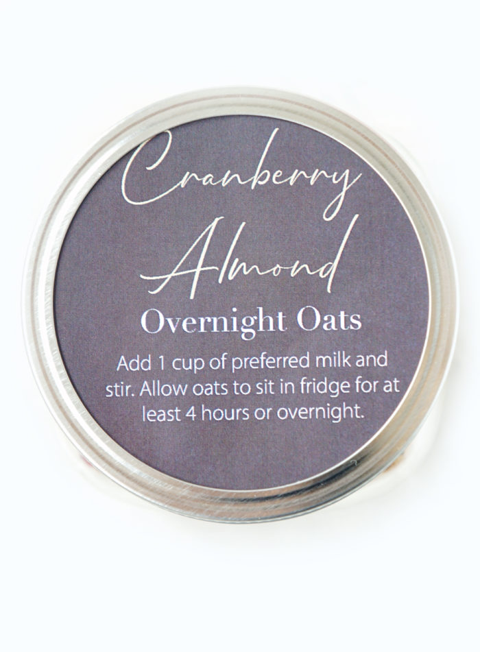 DIY Cranberry Almond Mason Jar Overnight Oats