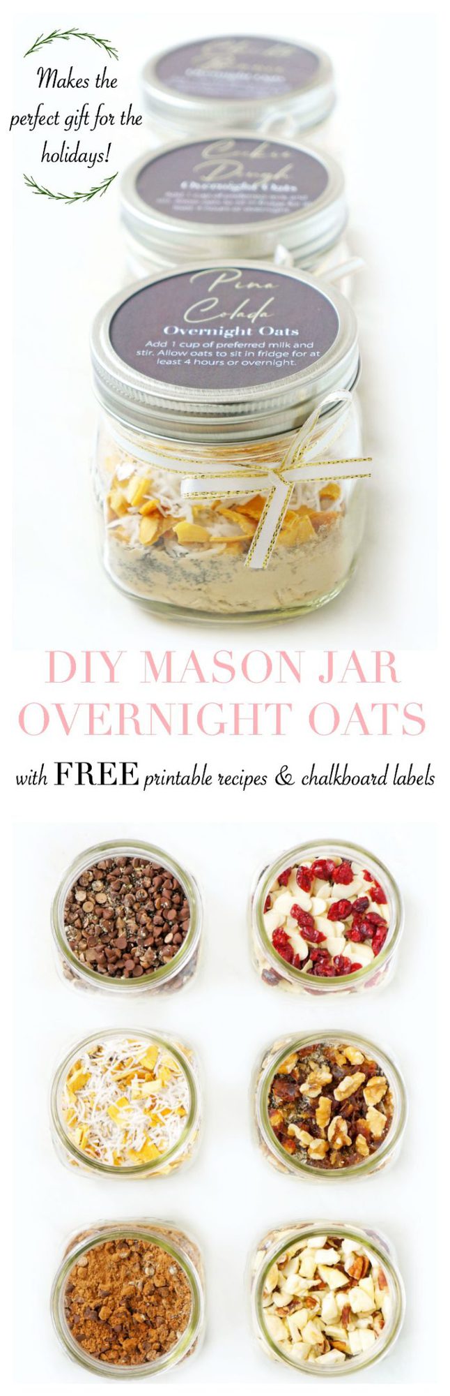 DIY Mason Jar Instant Overnight Oat Recipes