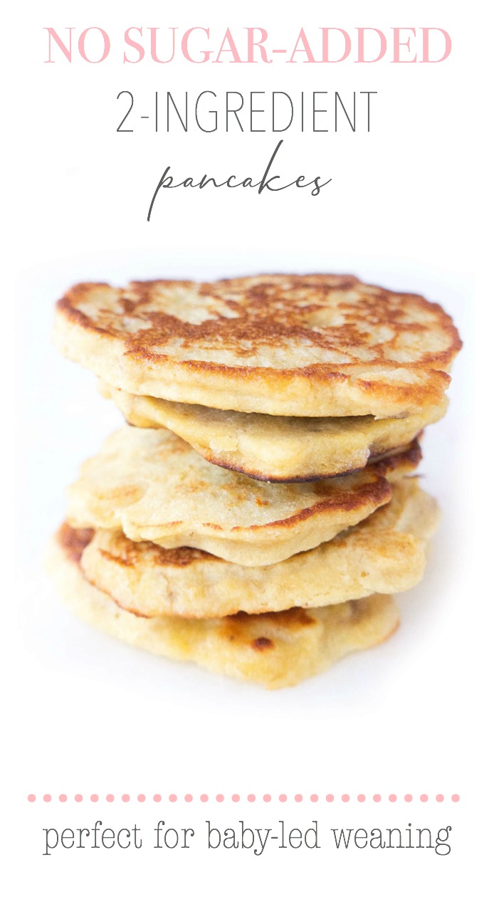 Stack of Mini 2-Ingredient Pancakes