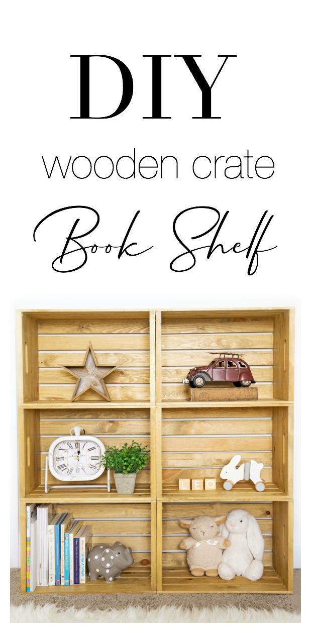 DIY Wooden Crate Shelf