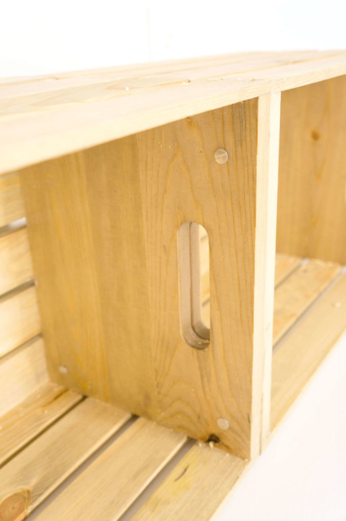 DIY Wooden Crate Shelf