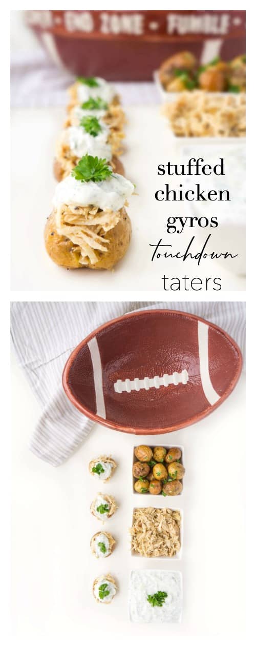 Stuffed Chicken Gyros Touchdown Taters