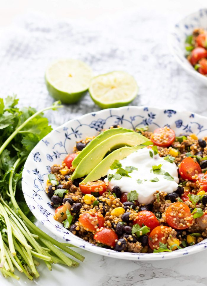 Tex Mex Quinoa Bowl Haute Healthy Living