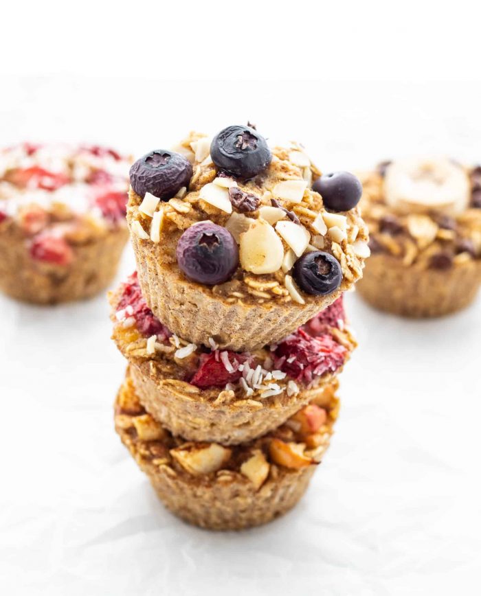 stack of oatmeal muffins