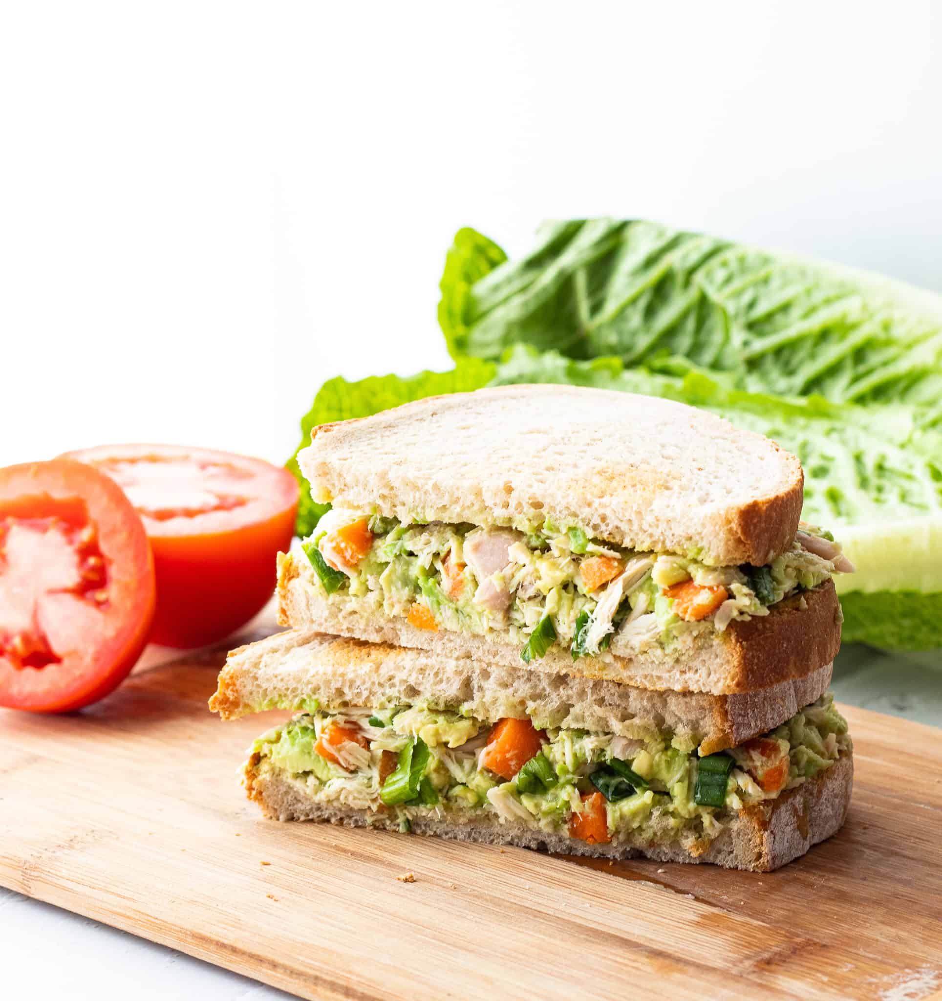 tuna salad on a sandwich