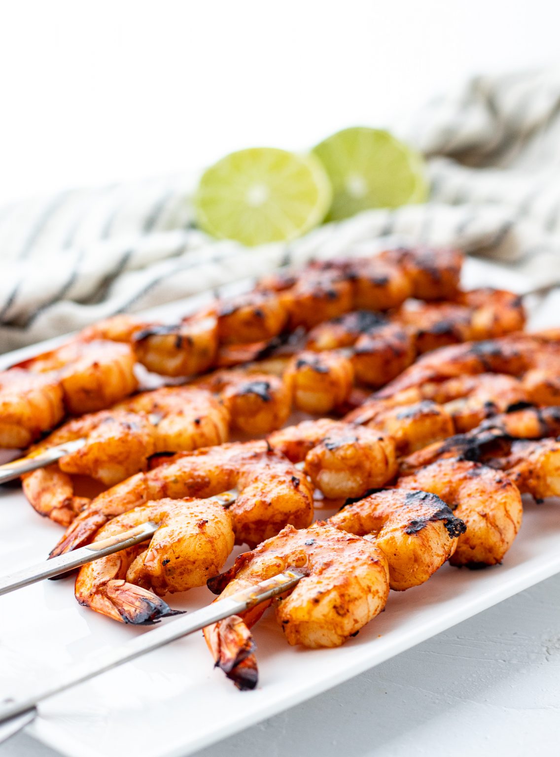 Grilled Chili Lime Shrimp Skewers - Haute & Healthy Living