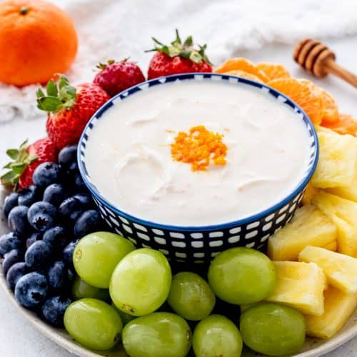 Easy Greek Yogurt Fruit Dip - Haute & Healthy Living