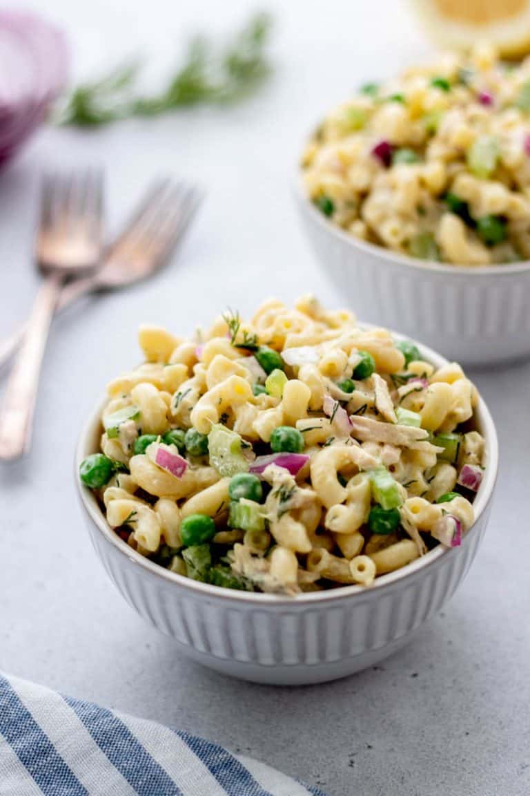Healthy Tuna Macaroni Salad {with Peas} Haute & Healthy Living