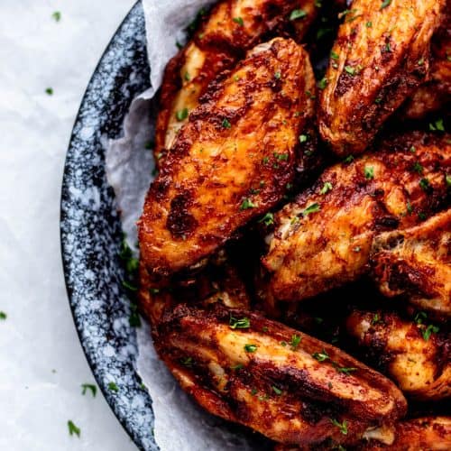 Crispy Air Fryer Chicken Wings {With Baking Powder}