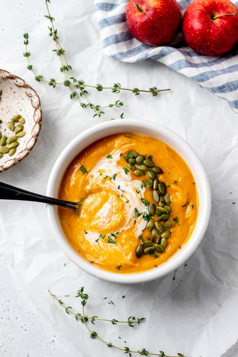 Roasted Butternut Squash and Carrot Soup