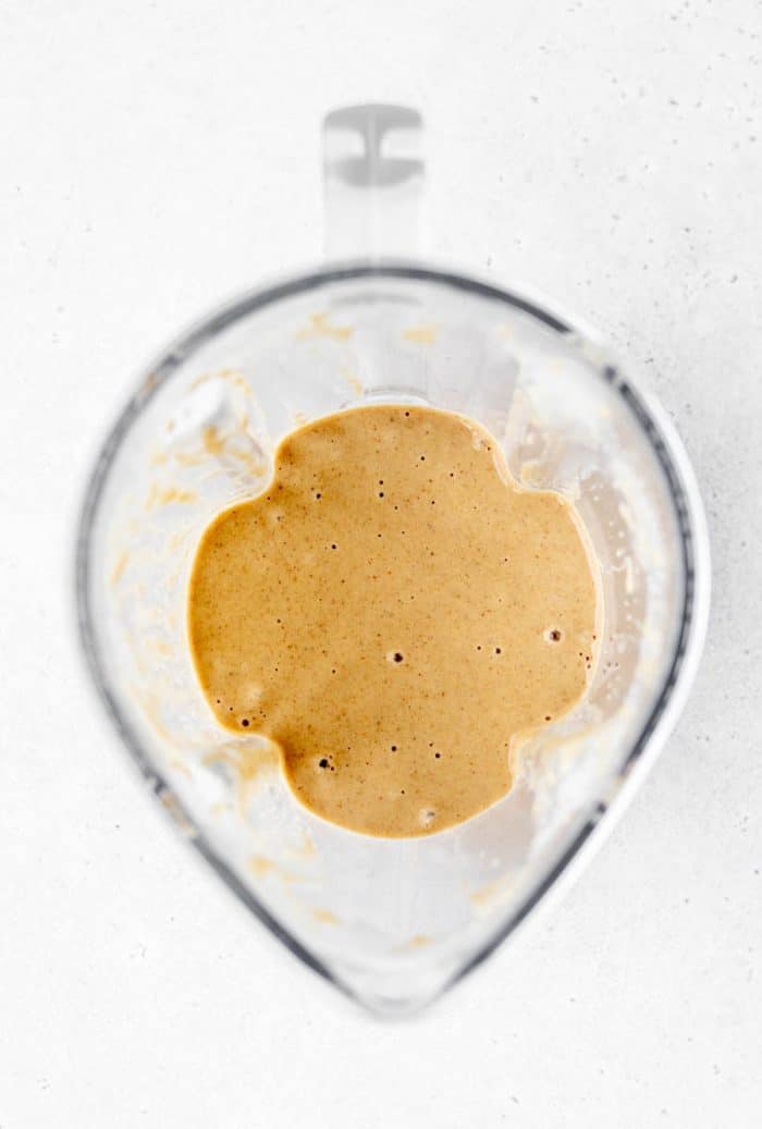 Blended protein pancake mix, ready to be cooked into pancakes.
