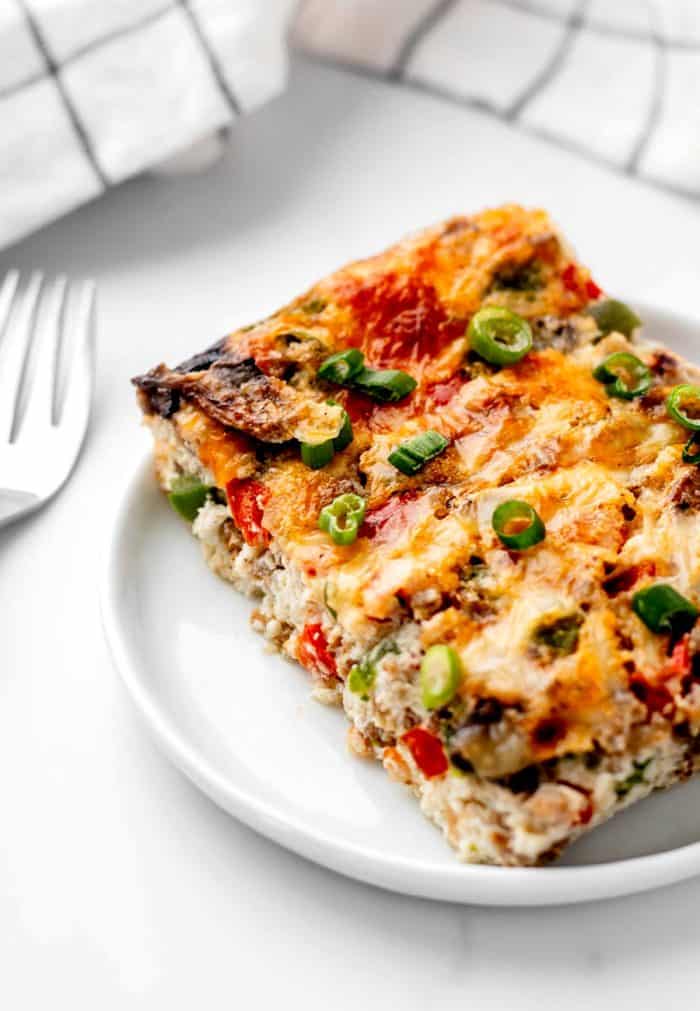 Healthy Egg White Breakfast Casserole {without Bread}