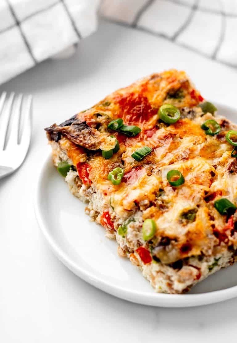 Healthy Egg White Breakfast Casserole {without Bread}