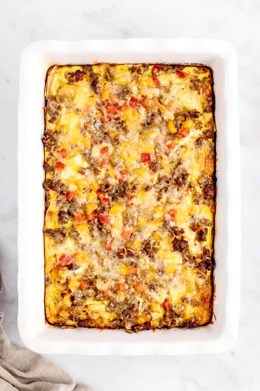 Make Ahead Breakfast Burrito Casserole - Haute & Healthy Living