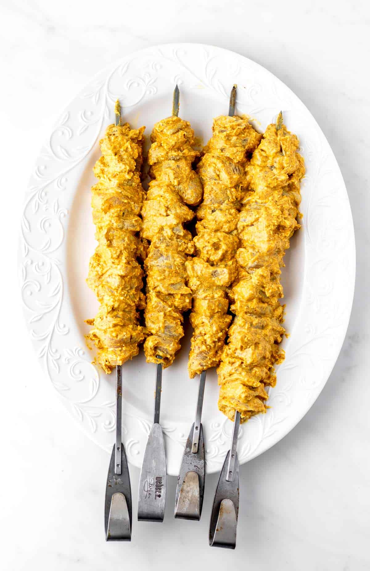 Skewered Chicken Sosaties - Chicken Tikka - Fun Love and Cooking