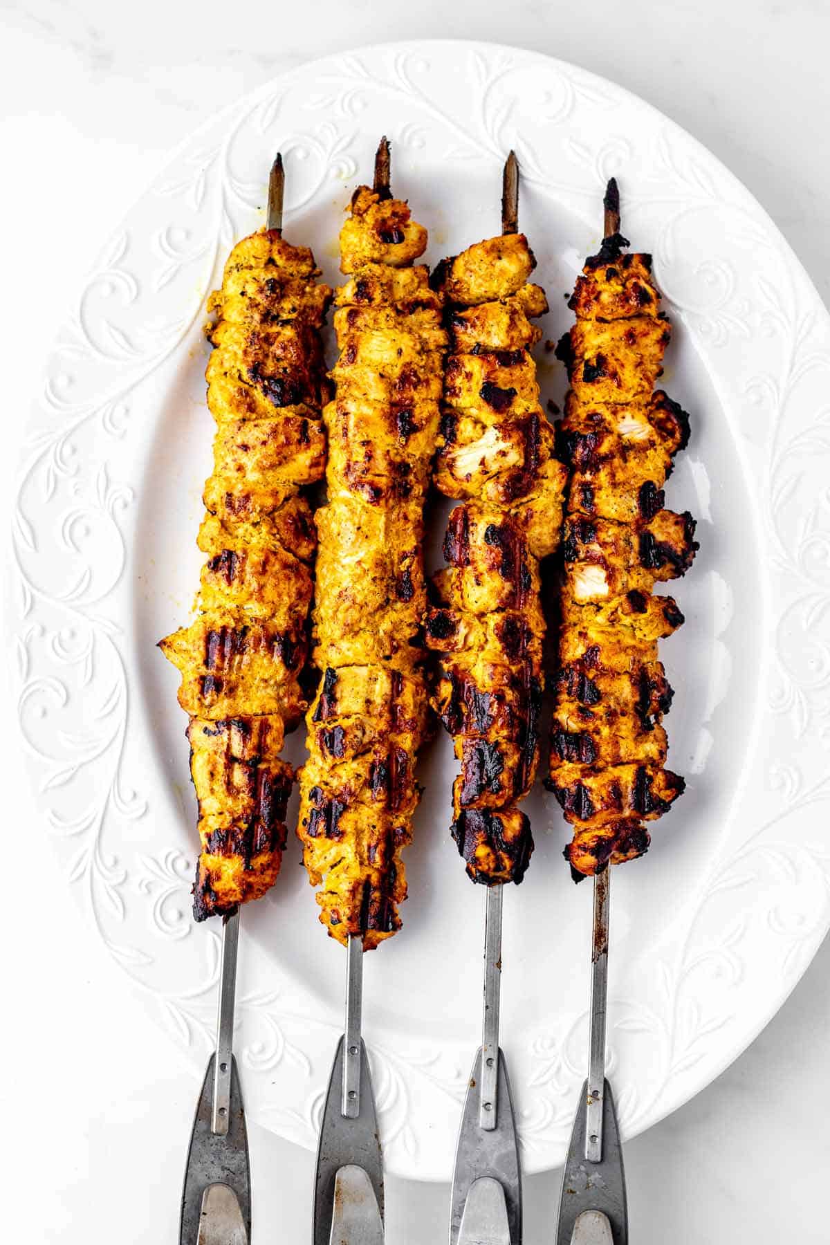 Grilled Chicken Tikka Kebabs Recipe Haute & Healthy Living