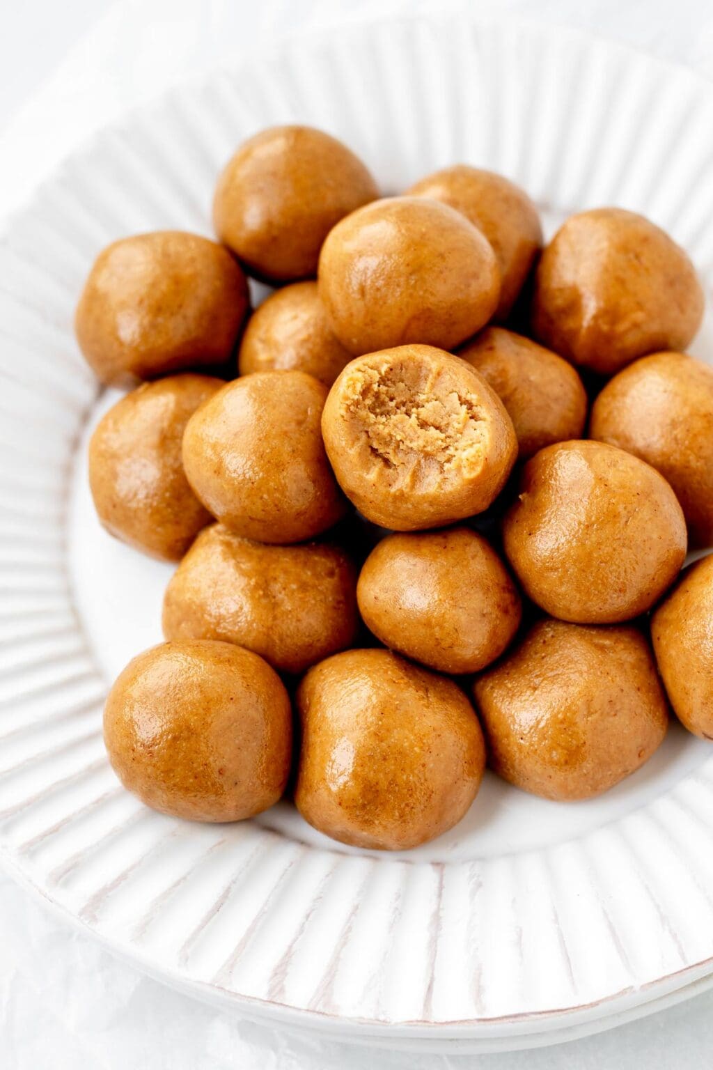 Healthy No Bake Peanut Butter Balls without Chocolate Haute & Healthy