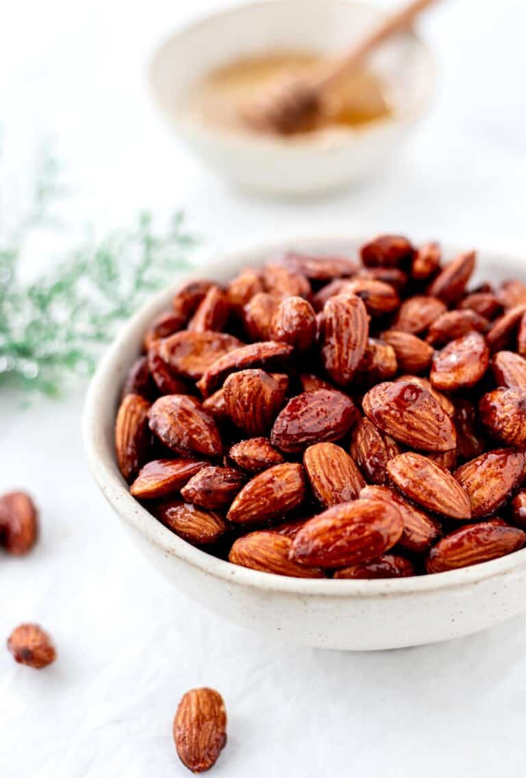 Easy Cinnamon Honey Roasted Almonds Recipe Haute & Healthy Living
