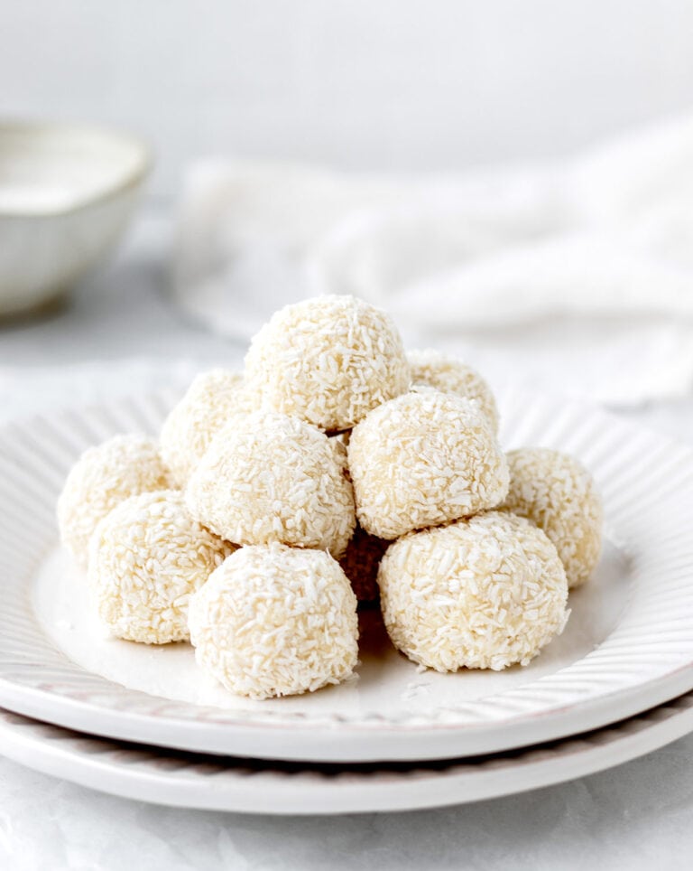 White Chocolate Coconut Truffles {3Ingredients} Haute & Healthy Living
