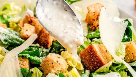 Healthy Caesar Salad Dressing {No Egg, No Mayo}