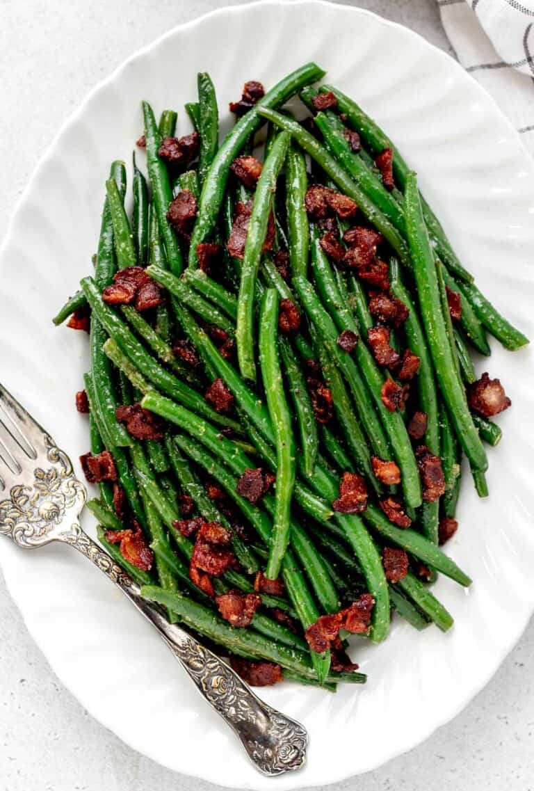 Fresh French Green Beans With Bacon - Haute & Healthy Living