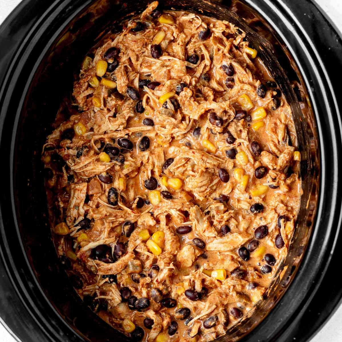Crockpot Salsa Chicken with Cream Cheese