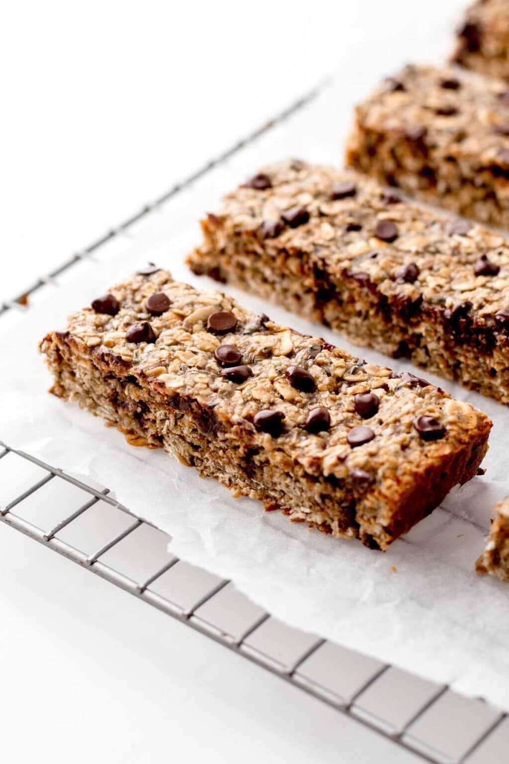 Peanut Butter Chocolate Chip Protein Bars - Haute & Healthy Living