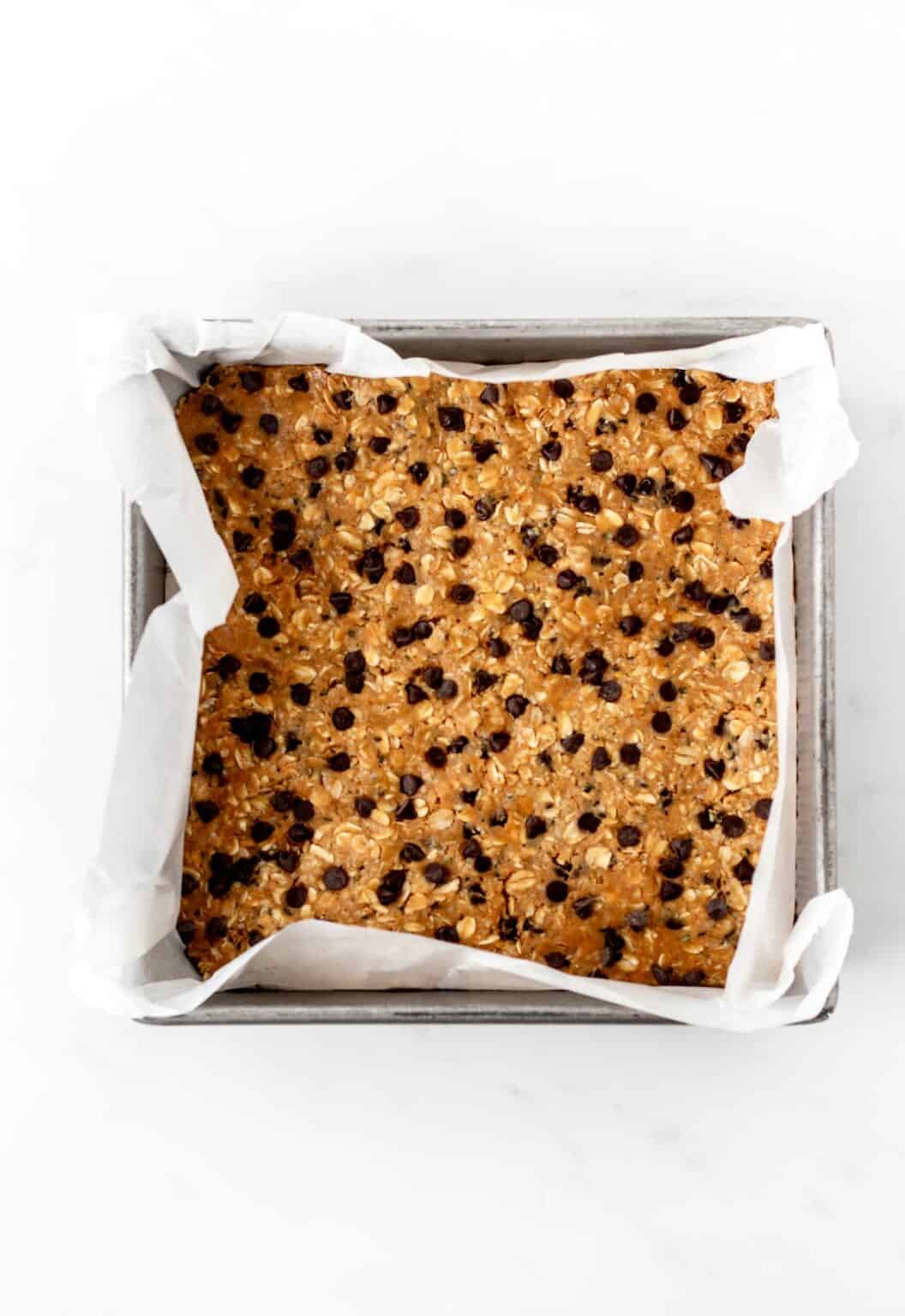 Peanut Butter Chocolate Chip Protein Bars - Haute & Healthy Living