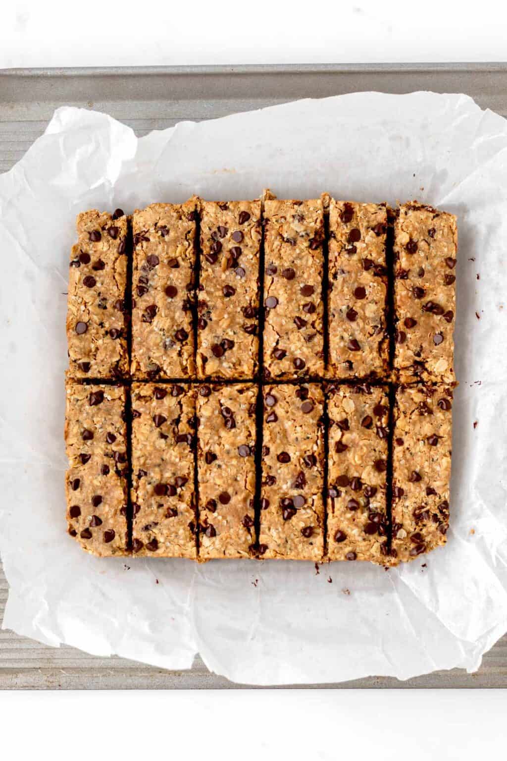 Peanut Butter Chocolate Chip Protein Bars - Haute & Healthy Living