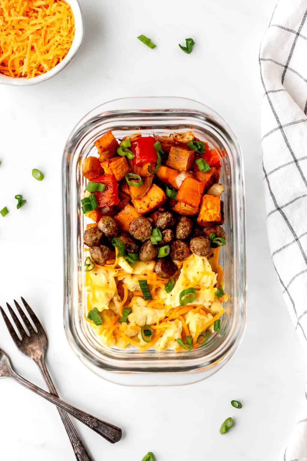 High Protein Meal Prep Breakfast Bowls - Haute & Healthy Living